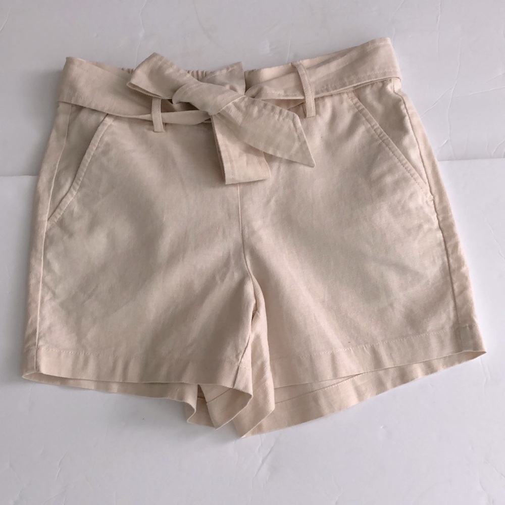 J.Crew Shorts Linen Blend SZ 2 Cream